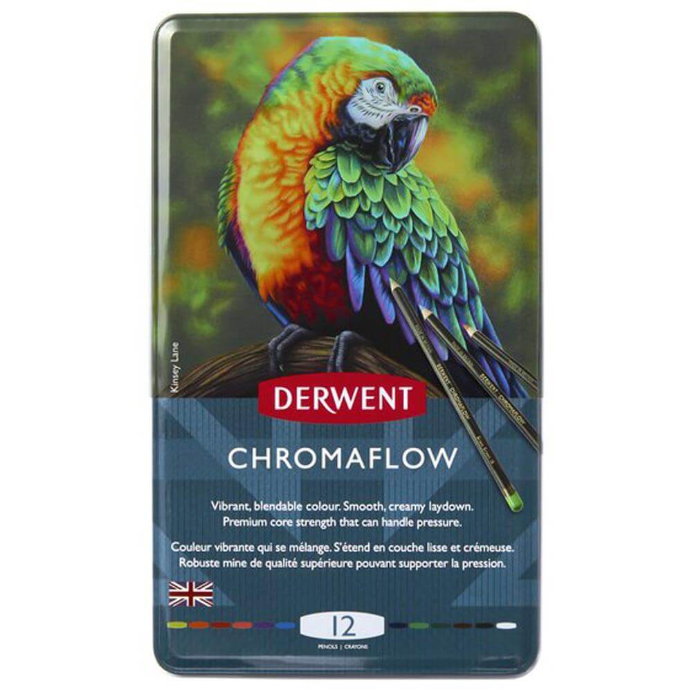 Derwent Chromaflow 12 Pencil Tin